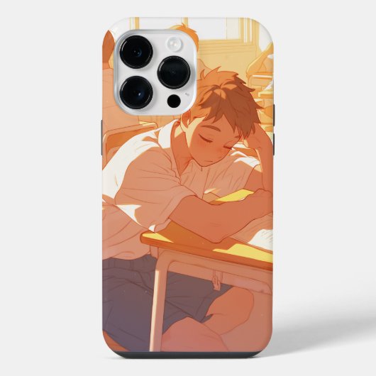 アニメの電話ケース – 授業中の居眠り iPhoneケース (裏面)