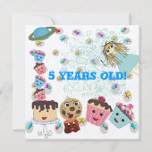 アニメの魔法の日々 招待状 誕生日Tシャツ, (裏面)