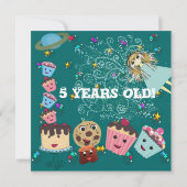 アニメの魔法の日々 招待状 誕生日Tシャツ, (裏面)