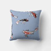 アニメの鯉の魚 青 クッション (裏面)