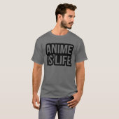 アニメは人生の友達 Tシャツ (正面フル)