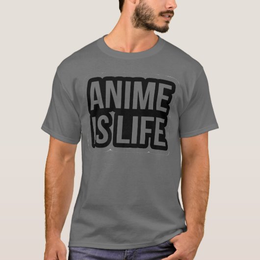 アニメは人生の友達 Tシャツ (正面)