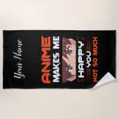 アニメは私にとってあまり嬉しくはない ビーチタオル (正面)