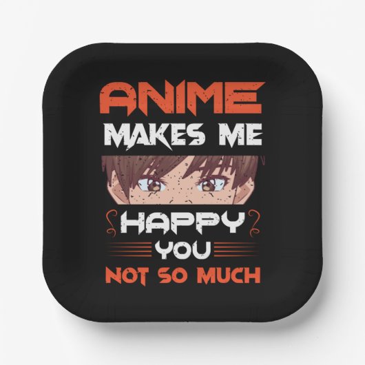 アニメは私にとってあまり嬉しくはない ペーパープレート (正面)