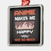 アニメは私にとってあまり嬉しくはない メタルオーナメント (左)