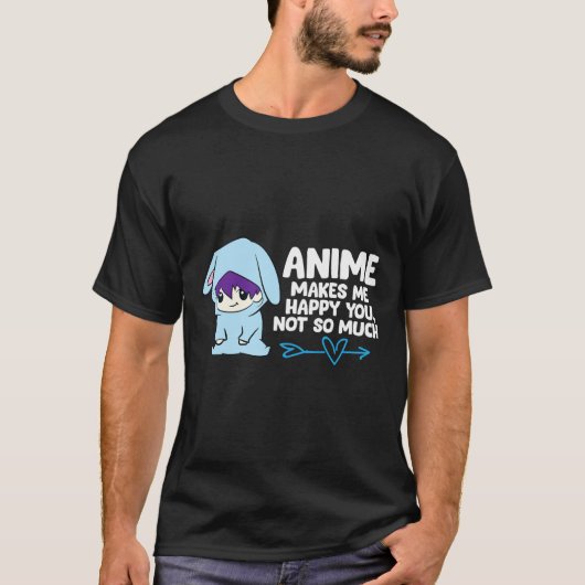 アニメは私を幸せにする Tシャツ (正面)