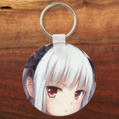 アニメは銀髪のガール目で悩んだ キーホルダー (正面)