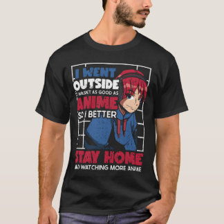 アニメほど良くなかった外に出た レトロ・アニメ Tシャツ