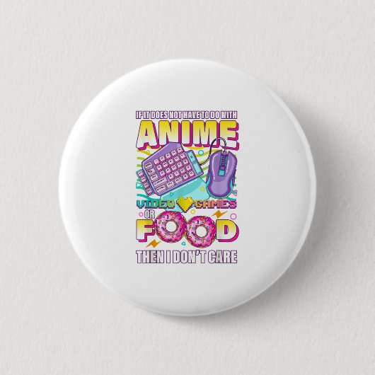 アニメもしのゲームや食べ物ではない 缶バッジ (正面)