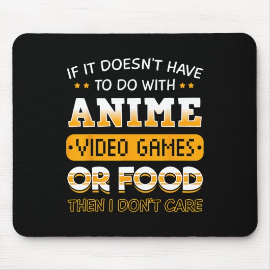 アニメもしのビデオゲームや マウスパッド (正面)