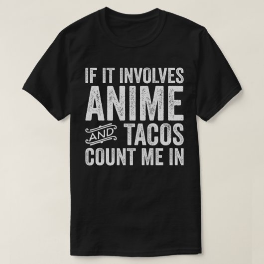 アニメもしやタコスが僕を数える Tシャツ (デザイン正面)