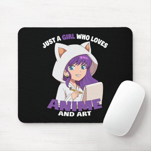 アニメやアートが大好きな女の子だけ マウスパッド (マウス)