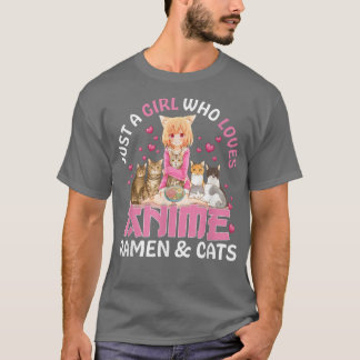 アニメやキャットジャパンが大好きな女の子 Tシャツ