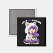 アニメやゲームを愛する女の子 マグネット (正面/裏面)