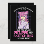 アニメやスケッチが多すぎるアニメやSk 招待状 (正面/裏面)