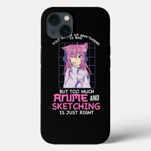 アニメやスケッチが多すぎるアニメやSk iPhone 13ケース