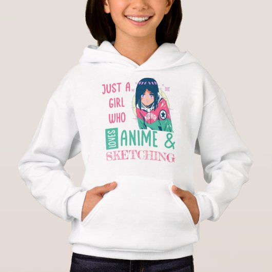 アニメやスケッチが大好きな女の子 (正面)