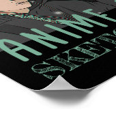 アニメやスケッチが大好きな女の子 ポスター (角)