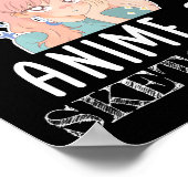 アニメやスケッチが大好きな女の子 ポスター (角)