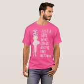 アニメやスケッチが大好きな女の子 – 日本 Tシャツ (正面フル)