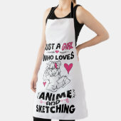 アニメやスケッチの女の子が大好きな女の子 エプロン (インサイチュ)