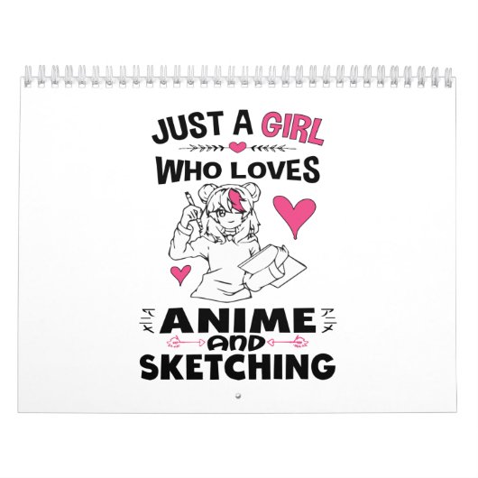 アニメやスケッチの女の子が大好きな女の子 カレンダー (カバー)