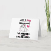アニメやスケッチの女の子が大好きな女の子 カード (正面)