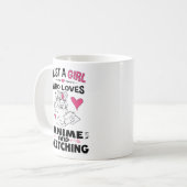 アニメやスケッチの女の子が大好きな女の子 コーヒーマグカップ (正面左)