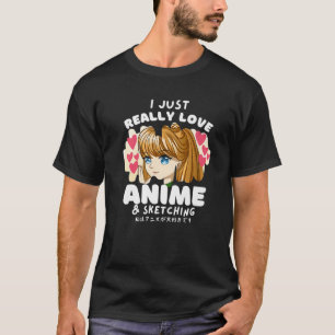 アニメやスケッチCaが大好き日本のだ Tシャツ