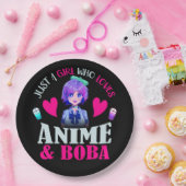 アニメやボバが大好きな女の子 ペーパープレート (パーティー)