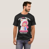 アニメやボバアニメが大好きな女の子 Tシャツ (正面フル)