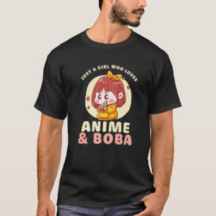アニメやボバミルクティーが大好きな女の子カワ Tシャツ