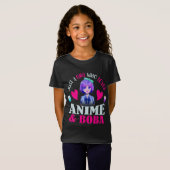 アニメやボバTシャツが大好きな女の子 Tシャツ (正面フル)