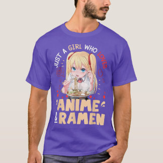 アニメやラーメンが大好きなジャパニーズの女の子 Tシャツ