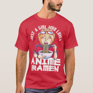 アニメやラーメンが大好きな少女Teenage Anim Tシャツ