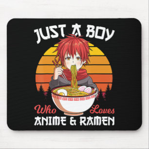 アニメやラーメンが大好きな少年日本のだ マウスパッド