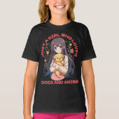 アニメや犬が大好きな女の子だ Tシャツ (正面)