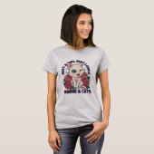 アニメや猫が大好きな女の子 Tシャツ (正面フル)