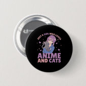 アニメや猫が好きな女の子だけのマンガハート 缶バッジ (正面&裏面)