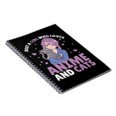 アニメや猫を愛する女の子だけのマンガハート ノートブック (右側)