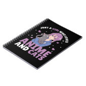 アニメや猫を愛する女の子だけのマンガハート ノートブック (左側)