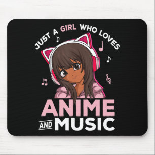 アニメや音楽が大好きな女の子A マウスパッド