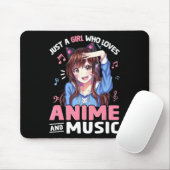 アニメや音楽アニメを愛する女の子だけの女性 マウスパッド (マウス)