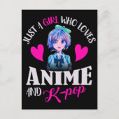 アニメやK – を愛する女ポップ・アートのの子 ポストカード (正面)