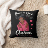 アニメやKpOpアフリカンアメリが大好きな女の子 クッション (ブランケット)