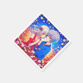 アニメをテーマにしたバレンタインデーパーティー スタンダードカクテルナプキン (角)