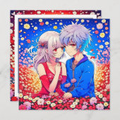 アニメをテーマにしたバレンタインデーパーティー セーブザデート (正面/裏面)