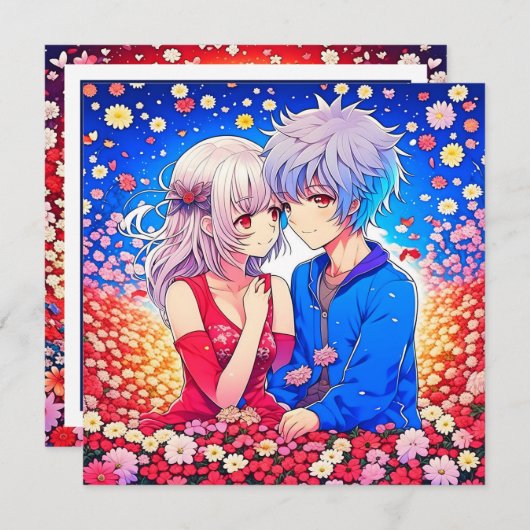 アニメをテーマにしたバレンタインデーパーティー セーブザデート (正面/裏面)