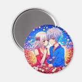 アニメをテーマにしたバレンタインデーパーティー マグネット (正面/裏面)