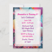 アニメをテーマにした誕生日ガールパーソナライズされた 招待状 (裏面)